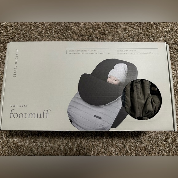 Little Unicorn Car Seat Foot Muff Magnetic Cover Mushroom Grey Brand NEW! - Picture 1 of 4